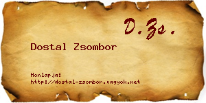 Dostal Zsombor névjegykártya