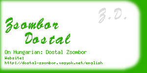 zsombor dostal business card